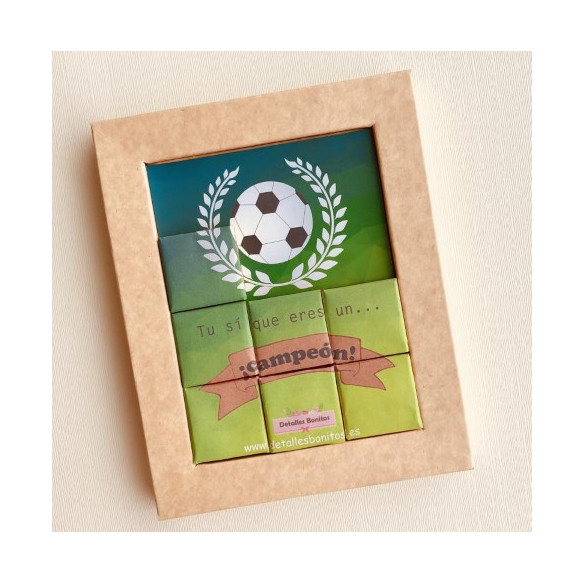 Balón de chocolate personalizado - Regalo original para futboleros