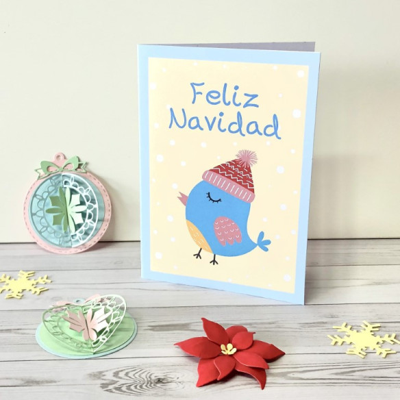 Pegatina para scrapbooking - Pajaro feliz