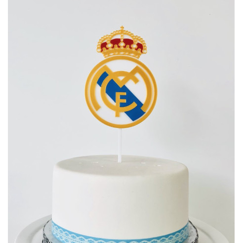Topper para tartas Real Madrid. Topper personalizado